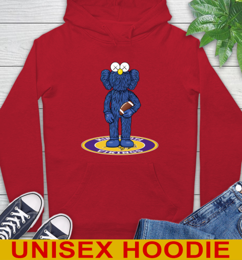 NFL Football Minnesota Vikings Kaws Bff Blue Figure Shirt Hoodie 10
