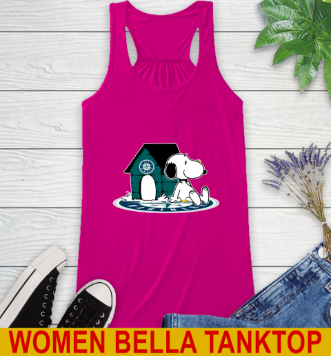 MLB Baseball Seattle Mariners Snoopy The Peanuts Movie Shirt Racerback Tank 8
