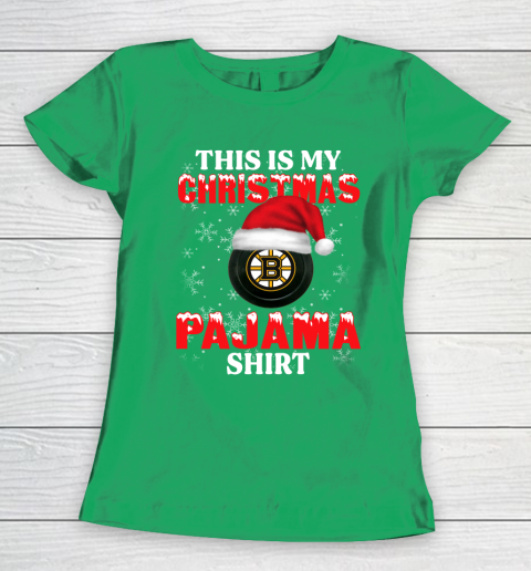 Boston Bruins This Is My Christmas Pajama Shirt NHL Women's T-Shirt 5