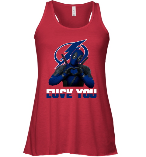 NHL Tampa Bay Lightning Deadpool Love You Fuck You Hockey Sports Q2RymEA1LCx flowy tank 32 95 151514 front red