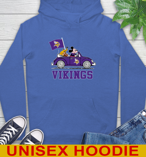 NFL Football Minnesota Vikings Pluto Mickey Driving Disney Shirt Hoodie 9