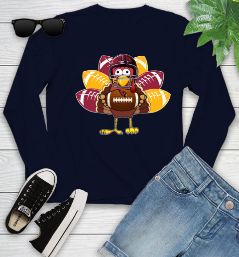 Arizona Cardinals Turkey Thanksgiving Day Youth Long Sleeve 3