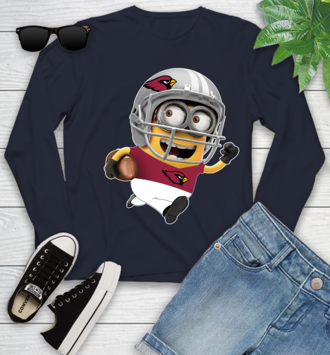 NFL Arizona Cardinals Minions Disney Football Sports Youth Long Sleeve 3