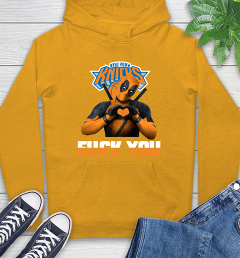 NBA New York Knicks Deadpool Love You Fuck You Basketball Sports Hoodie 2