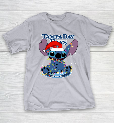 Tampa Bay Rays MLB noel stitch Baseball Christmas T-Shirt 4