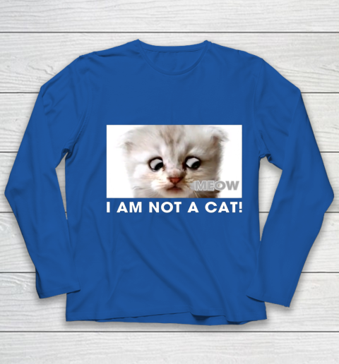 I am not a cat shirt funny video zoom call cat Youth Long Sleeve 7