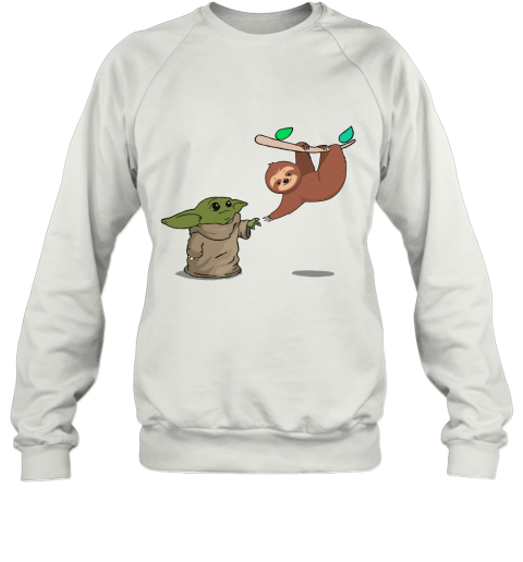 Baby Yoda And Sloth Touch Hands Sweatshirt