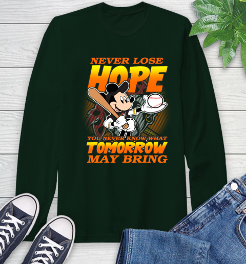 Pittsburgh Pirates MLB Baseball Mickey Disney Never Lose Hope Long Sleeve T-Shirt 7