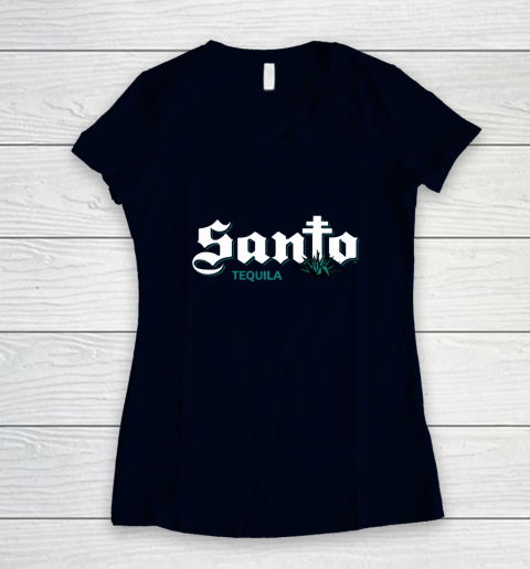 Santo Tequila Guy Fieri Women's V-Neck T-Shirt 2