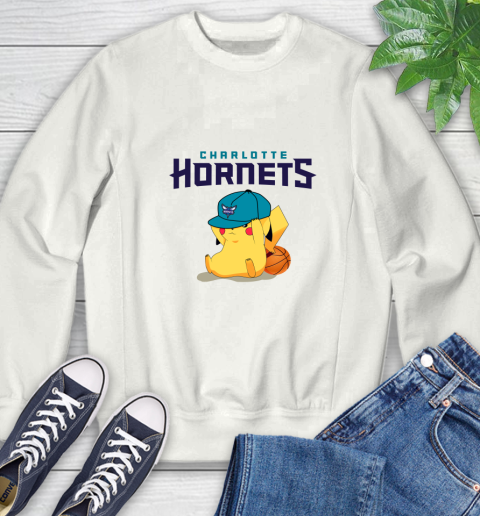 NBA Pikachu Basketball Sports Charlotte Hornets Sweatshirt