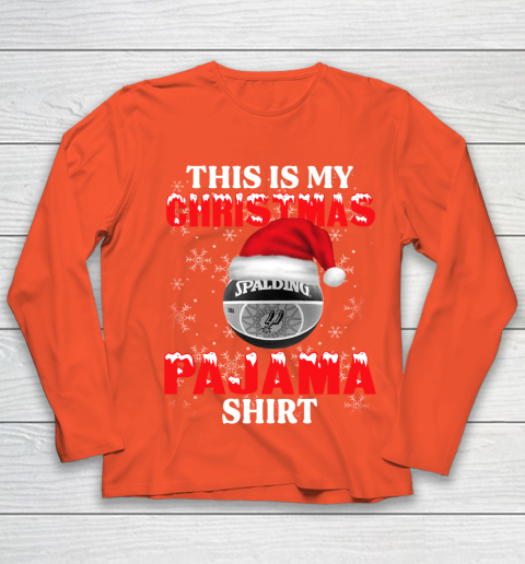 San Antonio Spurs This Is My Christmas Pajama Shirt NBA Youth Long Sleeve 3