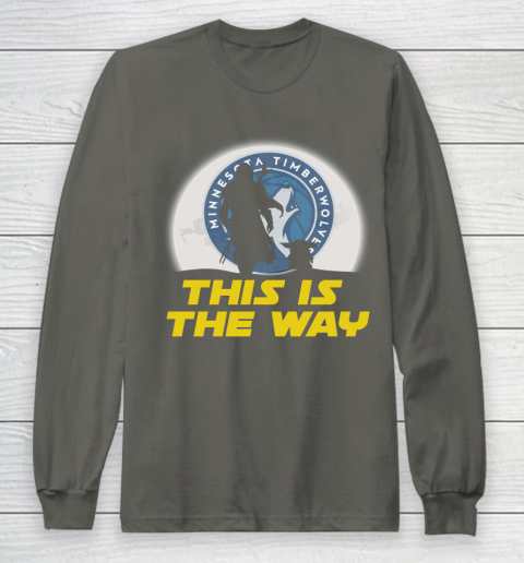 Minnesota Timberwolves NBA Basketball Star Wars Yoda And Mandalorian This Is The Way Long Sleeve T-Shirt 5