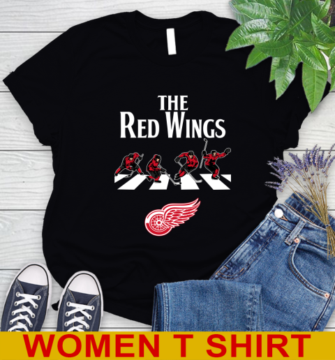 NHL Hockey Detroit Red Wings The Beatles Rock Band Shirt Women's T-Shirt