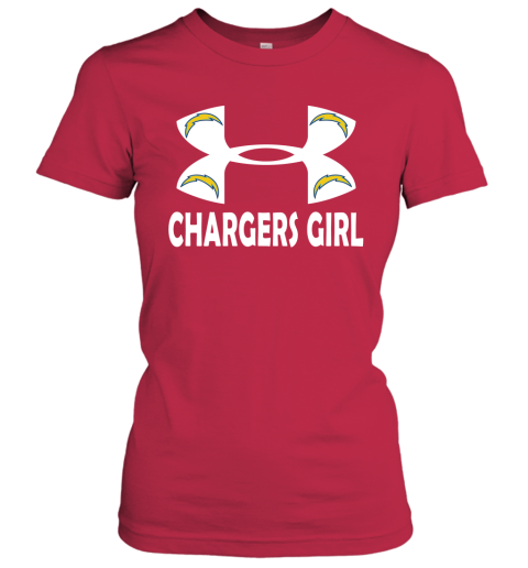 NFL Los Angeles Chargers Girl Under Armour Football Sports yGR067zLPDo ladies t shirt 20 95 151514 front red