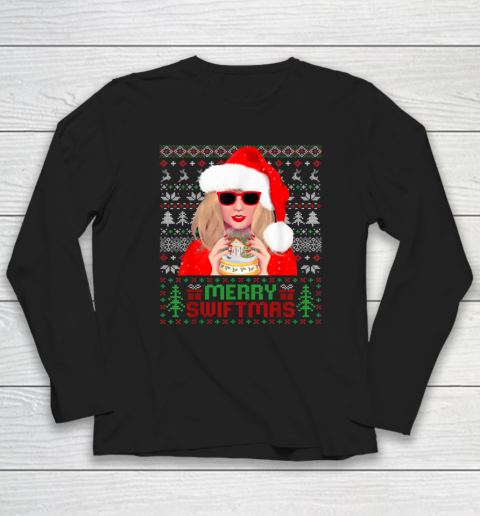 Merry Swiftmas Era Funny Ugly Sweater Christmas Xmas Holiday Long Sleeve T-Shirt