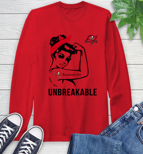 NFL Tampa Bay Buccaneers Girl Unbreakable Football Sports Long Sleeve T-Shirt 9