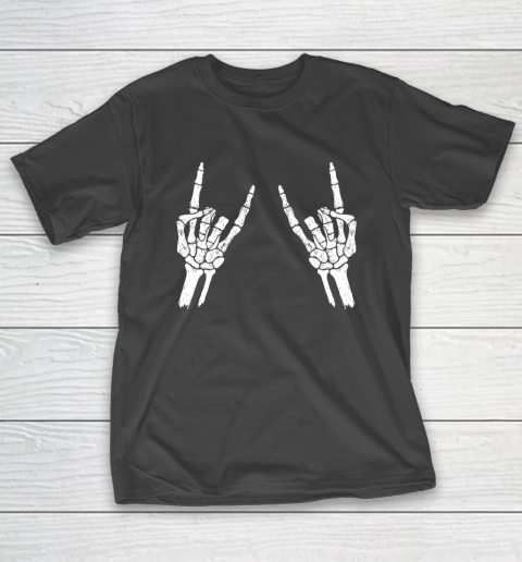 Halloween Skeleton Rocker Graphic T-Shirt