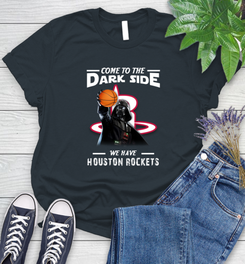 NBA Come To The Dark Side We Have Houston Rockets Star Wars Darth Vader Basketball Women's T-Shirt 8