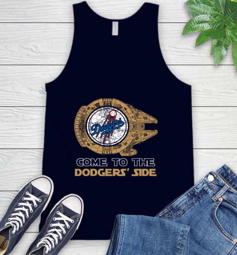 MLB Come To The Los Angeles Dodgers Side Star Wars Baseball Sports Tank Top 2