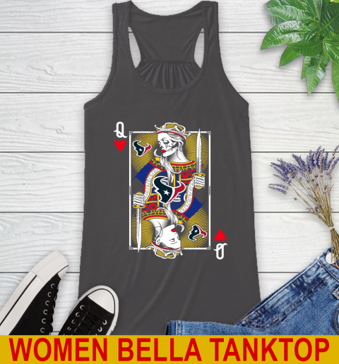 NFL Football Houston Texans The Queen Of Hearts Card Shirt Racerback Tank 10