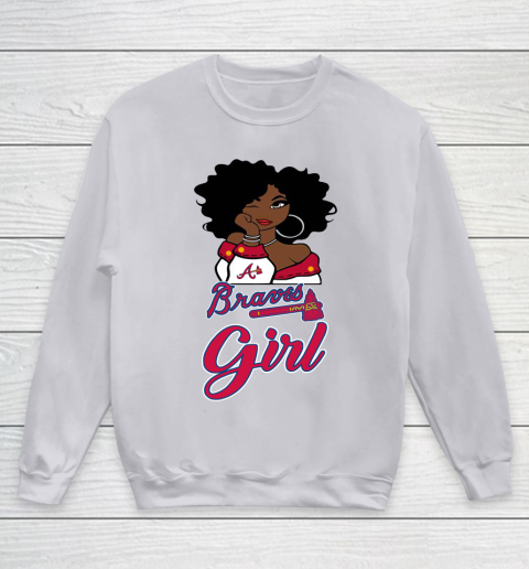 Atlanta Braves Girl MLB Youth Sweatshirt 4