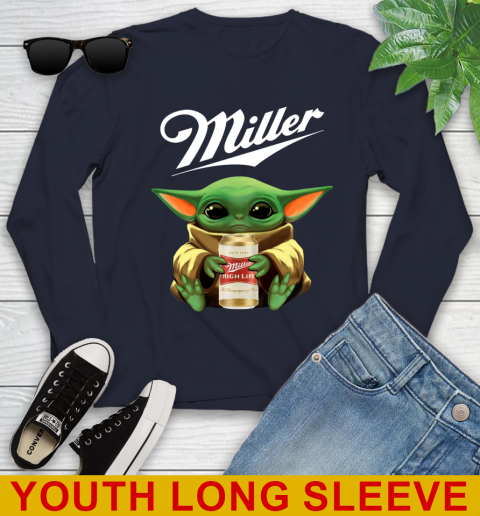 Star Wars Baby Yoda Hugs Miller High Life Beer Shirt 124