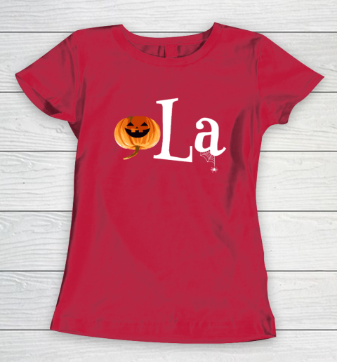 Comma La Funny Kamala Harris Halloween Pumpkin Women's T-Shirt 7
