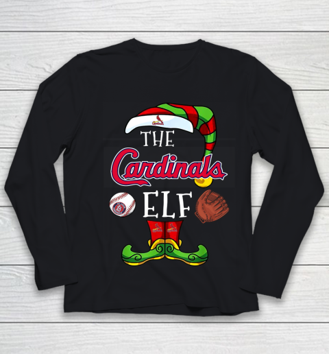 St.Louis Cardinals Christmas ELF Funny MLB Youth Long Sleeve