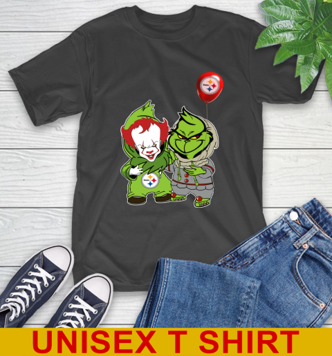 Pittsburgh Steelers Baby Pennywise Grinch Christmas NFL Football T-Shirt 2