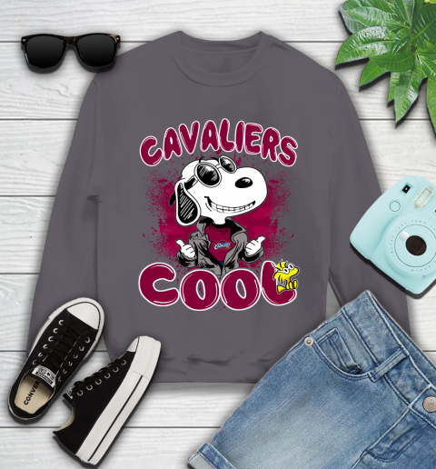 NBA Basketball Cleveland Cavaliers Cool Snoopy Shirt Youth Sweatshirt 4
