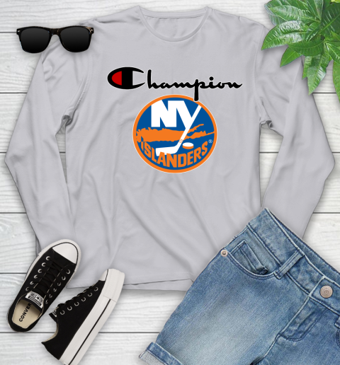 NHL Hockey New York Islanders Champion Shirt Youth Long Sleeve 3