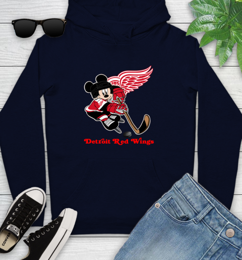 NHL Detroit Red Wings Mickey Mouse Disney Hockey T Shirt Youth Hoodie 4