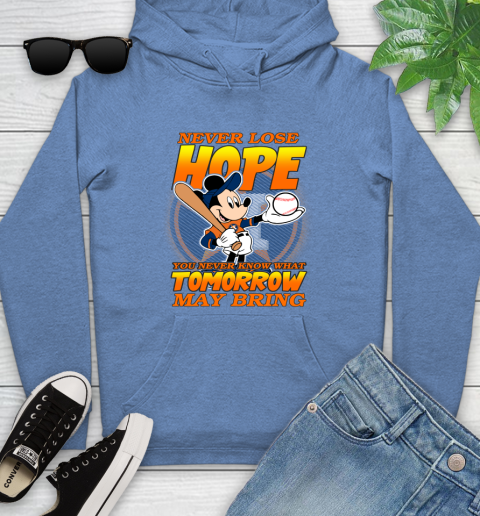 Houston Astros MLB Baseball Mickey Disney Never Lose Hope Youth Hoodie 13