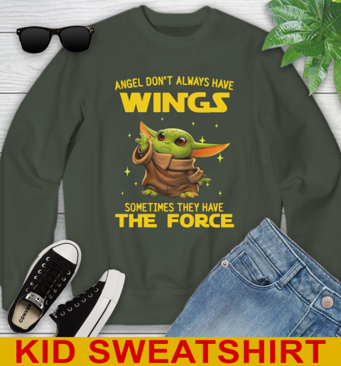 Baby Yoda Angel Don't Always Have Wings They Have The Force Shirt 116