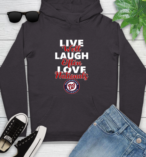 MLB Baseball Washington Nationals Live Well Laugh Often Love Shirt Youth Hoodie 6