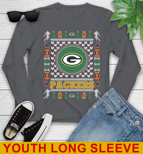 Green Bay Packers Merry Christmas NFL Football Loyal Fan Youth Long Sleeve 9