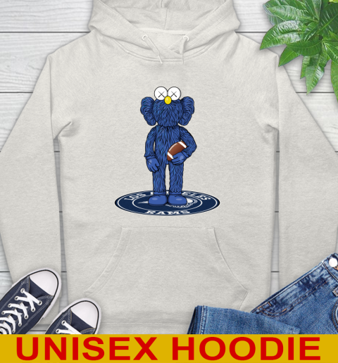 NFL Football Los Angeles Rams Kaws Bff Blue Figure Shirt Hoodie 12