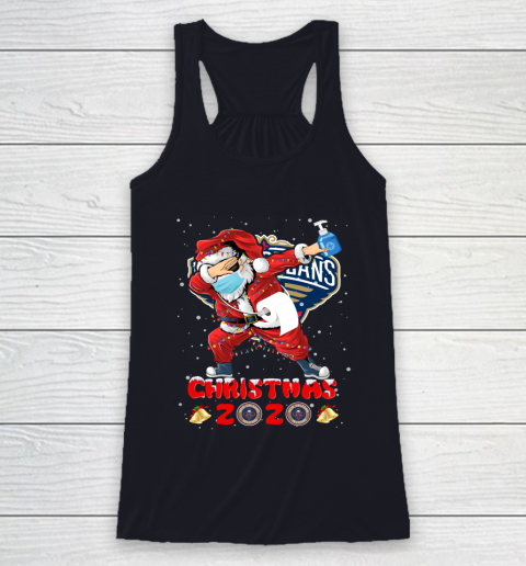 New Orleans Pelicans Funny Santa Claus Dabbing Christmas 2020 NBA Racerback Tank 7