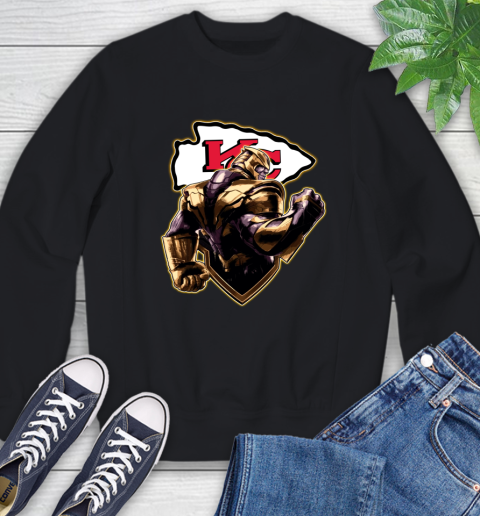 NFL Thanos Avengers Endgame Football Sports Kansas City Chiefs Sweatshirt 2