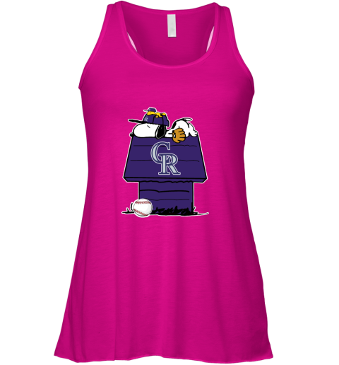 Colorado Rockies Snoopy And Woodstock Resting Together MLB Racerback Tank