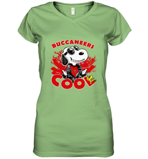 dsaf tampa bay buccaneers snoopy joe cool were awesome shirt women v neck t shirt 39 front lime