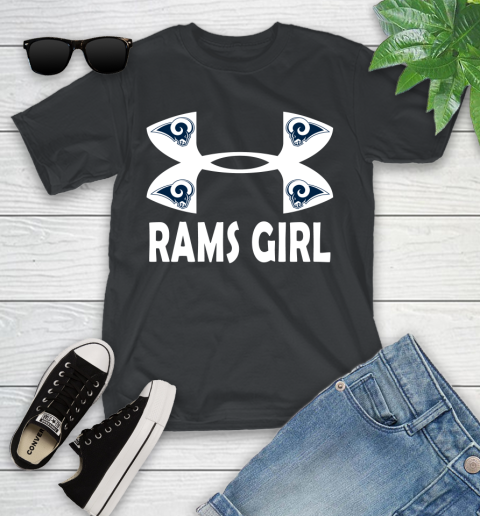 NFL Los Angeles Rams Girl Under Armour Football Sports Youth T-Shirt