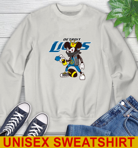 Detroit Lions NFL Football Mickey Peace Sign Sports Sweatshirt 12