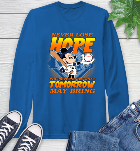 Tampa Bay Rays MLB Baseball Mickey Disney Never Lose Hope Long Sleeve T-Shirt 10
