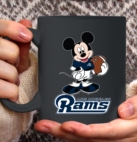 NFL Football Los Angeles Rams Cheerful Mickey Mouse Shirt Ceramic Mug 15oz