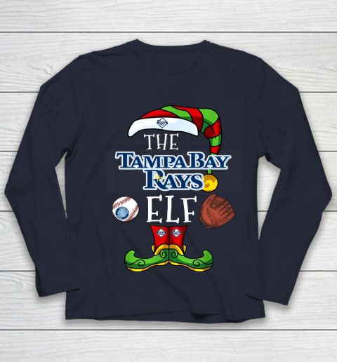 Tampa Bay Rays Christmas ELF Funny MLB Youth Long Sleeve 2