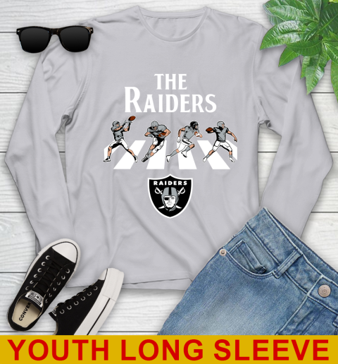 NFL Football Oakland Raiders The Beatles Rock Band Shirt Youth Long Sleeve 5