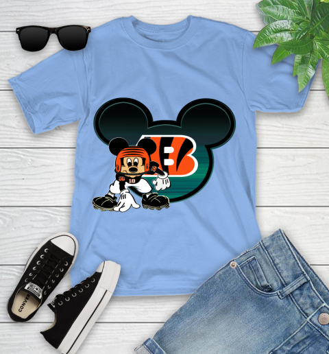 NFL Cincinnati Bengals Mickey Mouse Disney Football T Shirt Youth T-Shirt 11