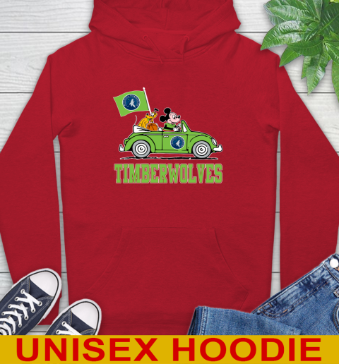 NBA Basketball Minnesota Timberwolves Pluto Mickey Driving Disney Shirt Hoodie 10