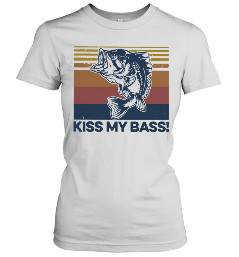 Vintage Fish Kiss My Bass Women S T Shirt Cheap T Shirts Store